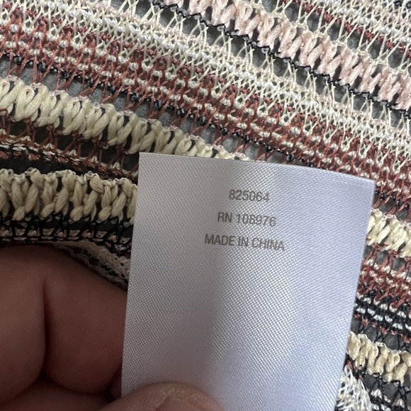 G by Giuliana Cardigan Womens XXS Black Label Striped Open Front Boho Knit Sweat - Picture 5 of 12